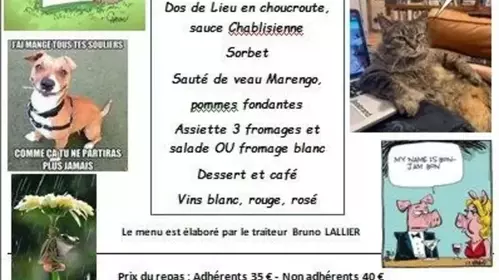 Repas proposé par le club de l'amitié